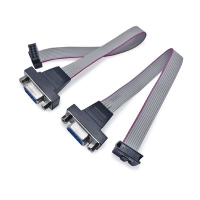 D-sub DB9 do FC-10p Kabel płaskiej wstążki 2,54 mm Mężczyzna Kobieta do 10 26 Pin IDC Wire Connector