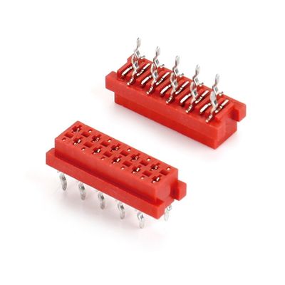 1.27mm Czerwony gniazdek IDC Micro Match IDC 4/6/8/10/12/16/20/24 pin SMT Kobieta złącze