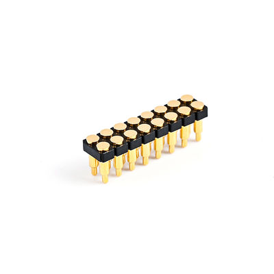 2.54mm 16P Pogo Pin Connector SMT Typ Złote Płaty mosiężne Wiosną załadowane Pogo Pins