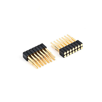 2.54mm 16P Pogo Pin Connector SMT Typ Złote Płaty mosiężne Wiosną załadowane Pogo Pins