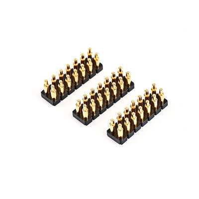 2.54mm 16P Pogo Pin Connector SMT Typ Złote Płaty mosiężne Wiosną załadowane Pogo Pins