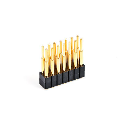 2.54mm 16P Pogo Pin Connector SMT Typ Złote Płaty mosiężne Wiosną załadowane Pogo Pins