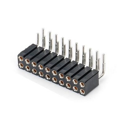 2.54mm Podwójny wiersz H7.0mm 10.0mm Prosta mosiądz obrobiony okrągły kobiecy złącze głowicy