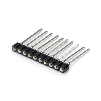 2.54mm Podwójny rzęd H7.0mm SMT PCB mosiężny obrobiony okrągły kobiecy złącze nagłówkowe PA6T Czarny