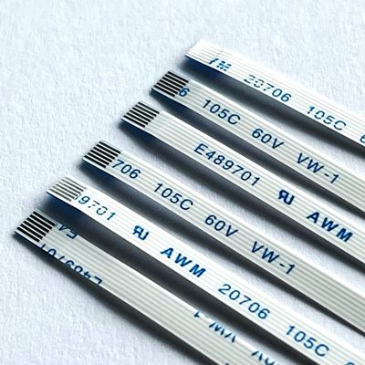 6-pinowy płaski kabel FFC niestandardowy AWM 20706 105C 60V VW-1 0,5 mm Pitch 8 10 64p FFC FPC