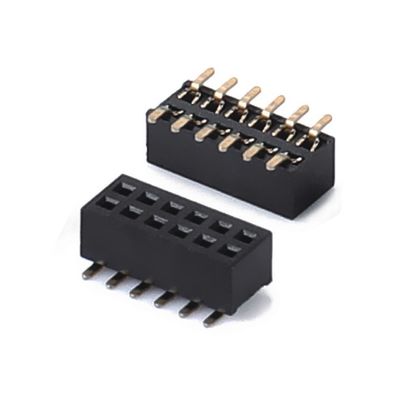 1.0 Kobieta Głowa Głównie Podwójne Rzędy Prosta PA6T Czarny 2pin-100pin Board To Board