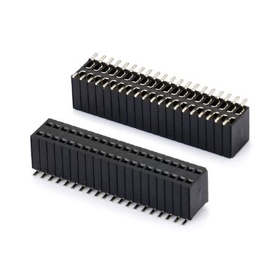 1.0 Kobieta Głowa Głównie Podwójne Rzędy Prosta PA6T Czarny 2pin-100pin Board To Board