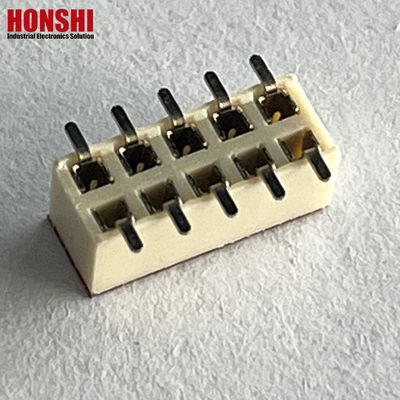 Kobieta łącznik nagłówkowy Podwójny rzęd Biały szczyt 2,54 mm H7.1 10p SMT Typ PA6T PCB