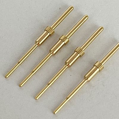 Niestandardowy miedziany terminal Pin dla wtyczki CNC obracanie przetwórni Pogo Pins Connector