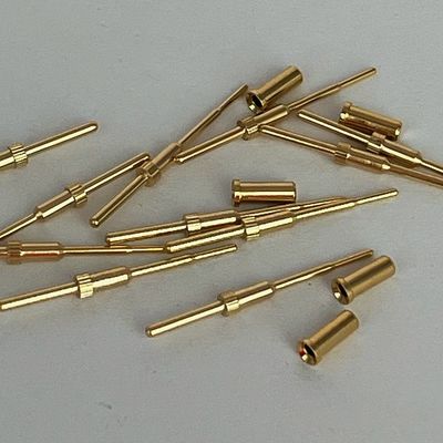 Niestandardowy miedziany terminal Pin dla wtyczki CNC obracanie przetwórni Pogo Pins Connector