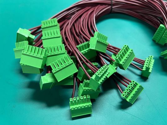 Długość kabla OEM Maszyna przemysłowa 5,08 mm Listwa zaciskowa Zielony kabel i wiązka przewodów Montaż 0,5M 1M 100% Testowanie Inspekcja
