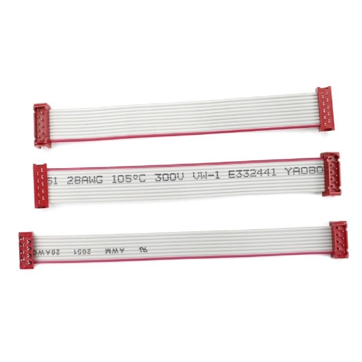 8 pin 10 pin męski kablówka płaska zestaw IDC kabel wstążkowy czerwony Micro Match Connector