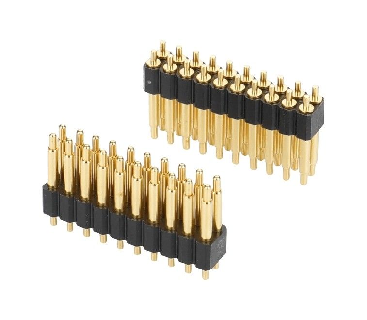 Złącze męskie Pogo Pin o rozstawie 2,0 mm, wysokości 2,5 mm do PCB Dwurzędowe, 20-pinowe złącze proste