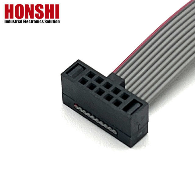 10 szpilów siwy płaski kabel złącza wstążka pasmo 1,27 mm IDC Kabel 10u "złoto