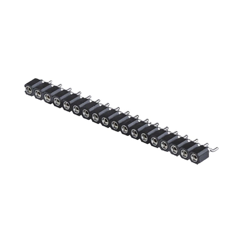 2.54mm Stworzone kobiece nagłówek prawy kąt SMT SMD pojedynczy rząd 1-40Pin łącznik PCB