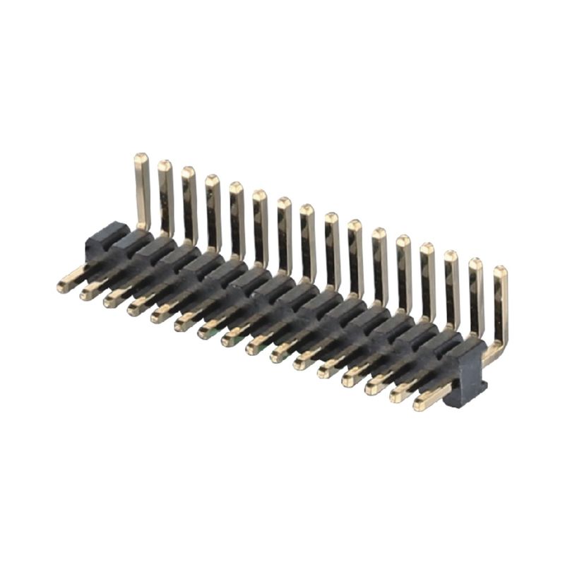 1.27mm Pitch Right Angle Board To Board Connector 2 - 50 Pin Brass Pin Header