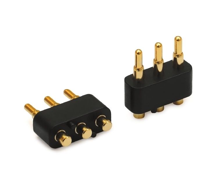 3.0mm rozstaw 3pin Złote SMT Typ Automotive Brass Pogo Pin Connector for pcb