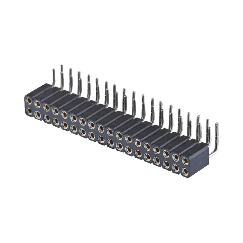 Złącze PCB Zbudowany kobiecy nagłówek 2,54 mm H7,0 mm Ręczny kąt Podwójny rząd 2-80pin