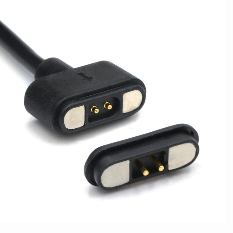 IP67 wodoodporne płytki PCB kobiece Pogo Pin Connector Kabel magnetyczny z złotym blaczem i 50mohm Max Kontakty opór