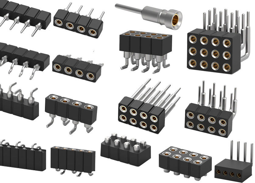 Podwójny wiersz PCB Połącznik głowicy okrągłego szpilka Głowica kobieca 1.27mm 2.0mm 2.54mm