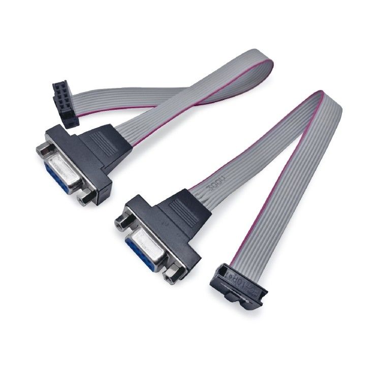 D-sub DB9 do FC-10p Kabel płaskiej wstążki 2,54 mm Mężczyzna Kobieta do 10 26 Pin IDC Wire Connector