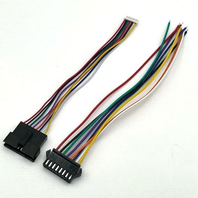 Customizable JST SM2.5 8 Pin Connector Electrical Wire Harness Assembly ul1007 24awg