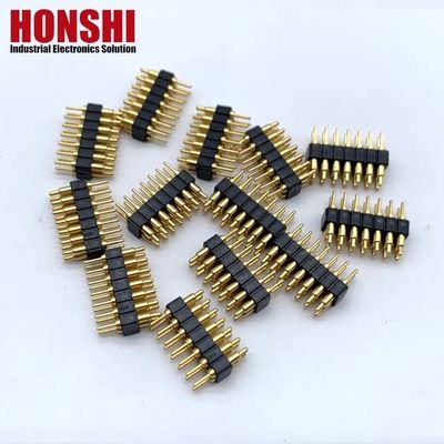 2.54mm H2.5 2x7Pin Pogo Pin Connector Brass Spring Loaded Electronic Straight Dip PCB