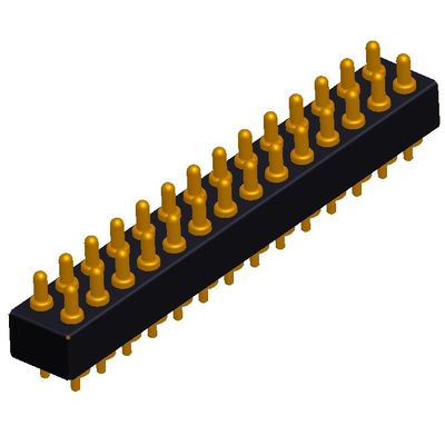 2.54mm H2.5 2x7Pin Pogo Pin Connector Brass Spring Loaded Electronic Straight Dip PCB