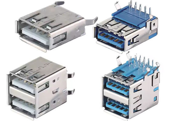 USB 2.0 / 3.0 Jack Typ A Wtykacz z wtyczką męską Materiał kontaktowy miedzian / fosfor brązowy