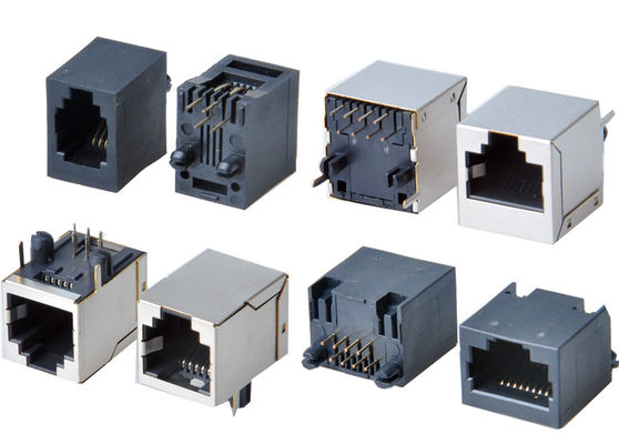 8p8c RJ45 Ethernet Connector 1x1 Porty Kobieta RJ45 Jack Bez magnesów