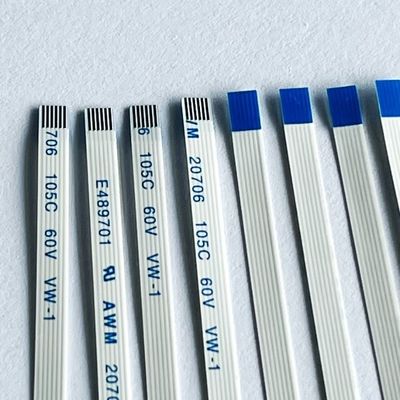 6 pin FFC kablów płaskich Custom Awm 20706 105c 60v Vw-1 0,5 mm Pitch FFC FPC Kablów